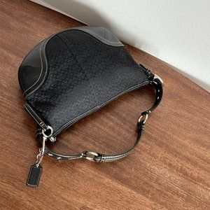 Coach Soho Small Black Monogram Hobo Bag